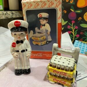 Coca Cola Delivery Boy Salt & Pepper Shaker Set